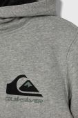 Дитяча кофта Quiksilver BEST WAVE OTLR колір сірий з капюшоном з принтом