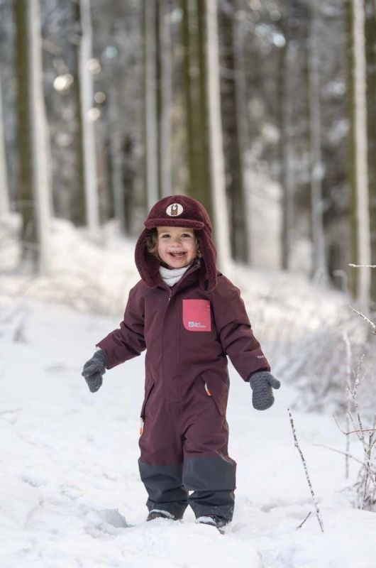 Дитячий комбінезон Jack Wolfskin GLEEL 2L INS колір бордовий