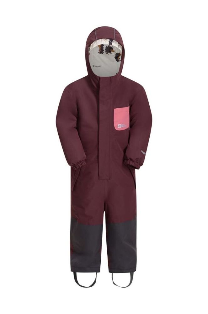 Дитячий комбінезон Jack Wolfskin GLEEL 2L INS колір бордовий фото 3