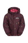 Дитяча куртка Jack Wolfskin GLEEL 2L INS PRINT колір бордовий