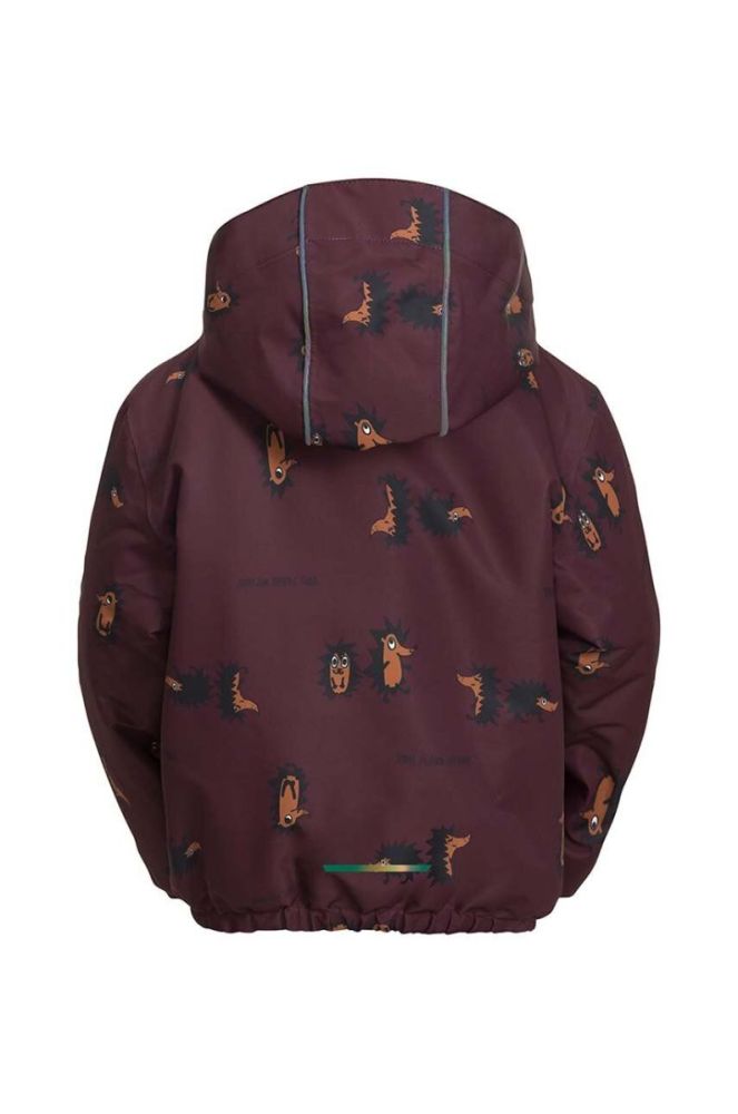 Дитяча куртка Jack Wolfskin GLEEL 2L INS PRINT колір бордовий фото 2