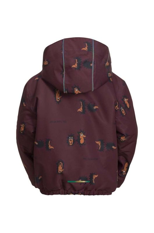 Дитяча куртка Jack Wolfskin GLEEL 2L INS PRINT колір бордовий фото 2