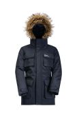 Дитяча парка Jack Wolfskin GLACIER PEA колір чорний