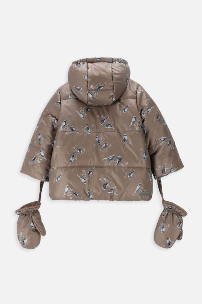 Куртка для немовлят Coccodrillo ZC3152103OGN OUTERWEAR GIRL NEWBORN колір коричневий фото 2