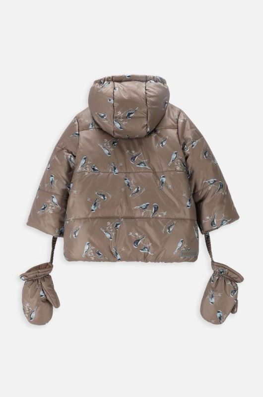 Куртка для немовлят Coccodrillo ZC3152103OGN OUTERWEAR GIRL NEWBORN колір коричневий фото 2