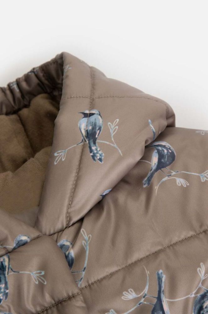 Куртка для немовлят Coccodrillo ZC3152103OGN OUTERWEAR GIRL NEWBORN колір коричневий фото 3