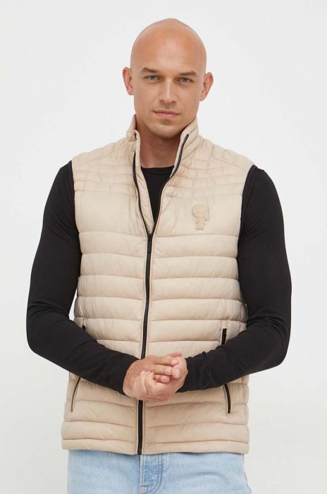 Безрукавка Karl Lagerfeld чоловічий колір бежевий перехідний