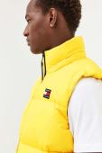 Пухова безрукавка Tommy Jeans чоловічий колір жовтий зимовий