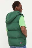 Пухова безрукавка Tommy Jeans чоловічий колір зелений зимовий