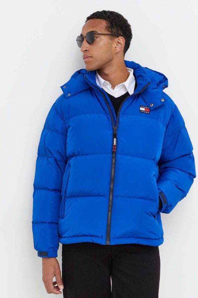 Пухова куртка Tommy Jeans чоловіча зимова колір блакитний (3369655)