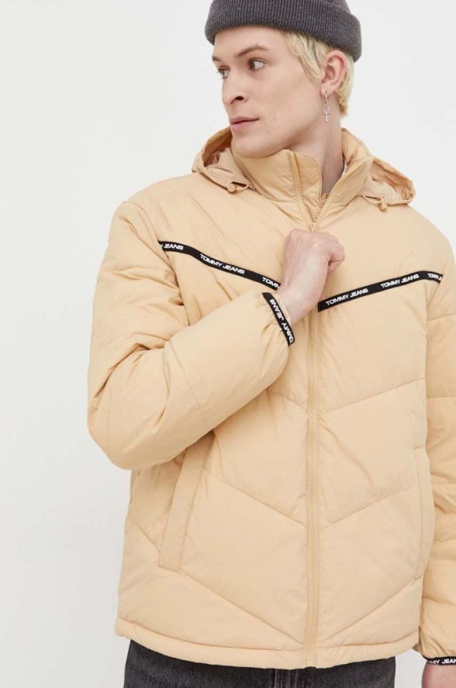Куртка Tommy Jeans чоловіча колір бежевий зимова (3284138) фото 4