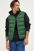 Пухова безрукавка Tommy Jeans чоловічий колір зелений перехідний