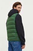 Пухова безрукавка Tommy Jeans чоловічий колір зелений перехідний