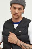 Пухова безрукавка Tommy Jeans чоловічий колір чорний перехідний