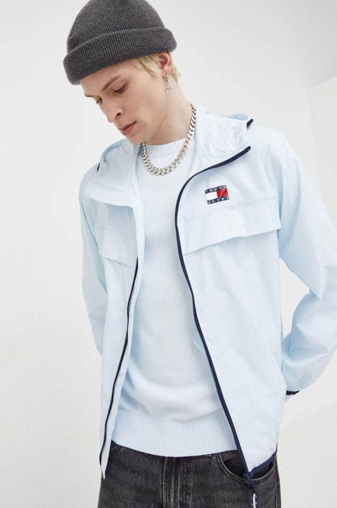 Куртка Tommy Jeans чоловіча перехідна колір блакитний (3284169) фото 4