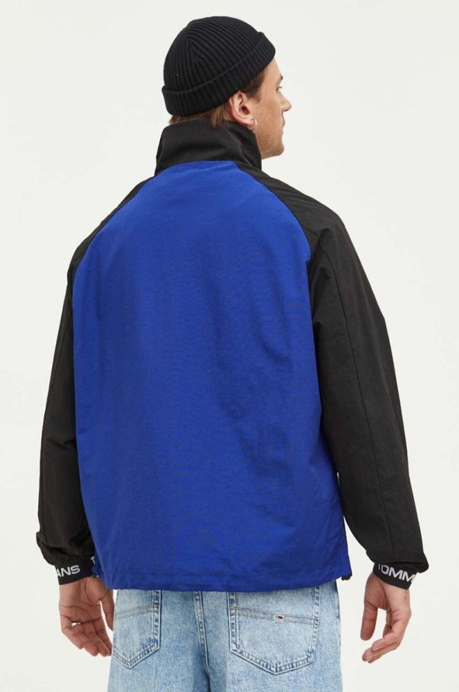 Куртка Tommy Jeans чоловіча колір синій перехідна oversize фото 3
