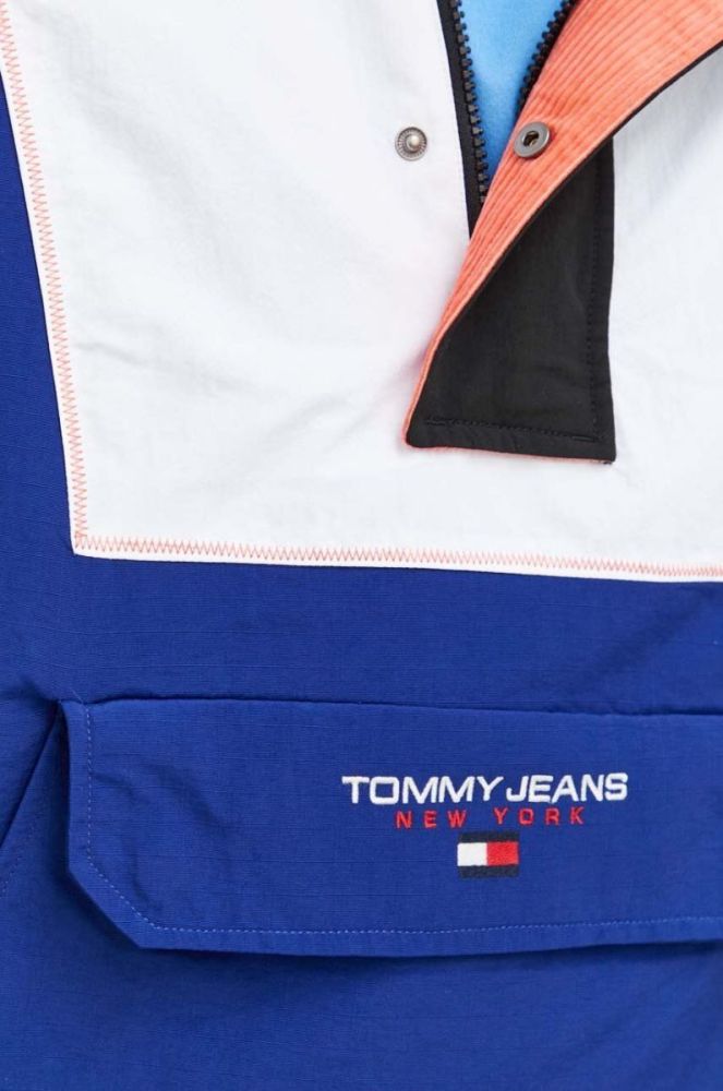 Куртка Tommy Jeans чоловіча колір синій перехідна oversize фото 5