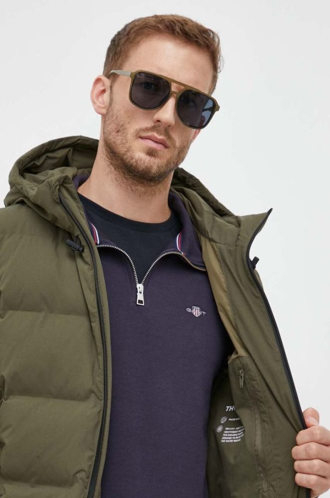 Куртка Tommy Hilfiger чоловіча колір зелений зимова (3385849) фото 8