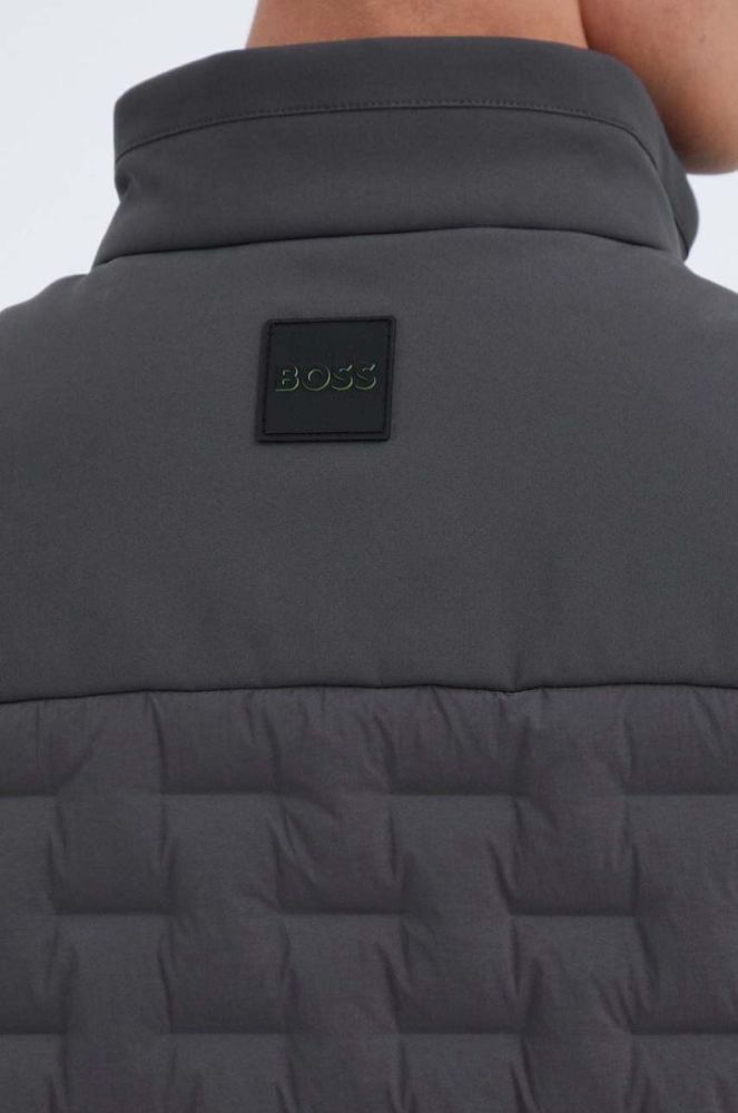 Пухова безрукавка Boss Green BOSS GREEN чоловіча колір сірий зимова фото 5