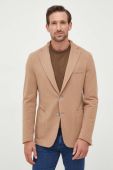 Піджак BOSS чоловіча колір бежевий