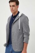 Кофта BOSS чоловіча колір сірий з капюшоном меланж (3429699)