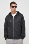 Шкіряна куртка BOSS чоловіча колір чорний перехідна (3434278)
