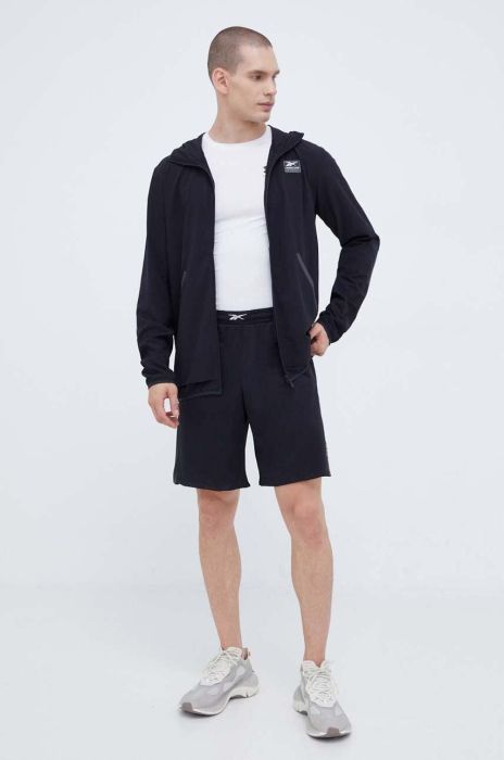 Куртка для тренувань Reebok Performance Certified Vector колір чорний перехідна