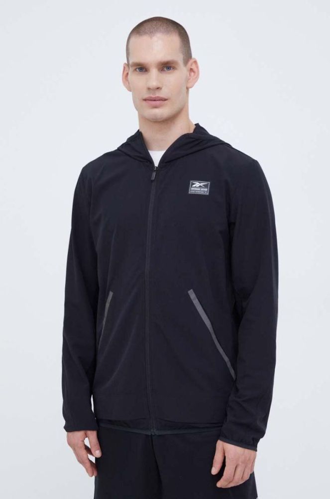 Куртка для тренувань Reebok Performance Certified Vector колір чорний перехідна фото 2