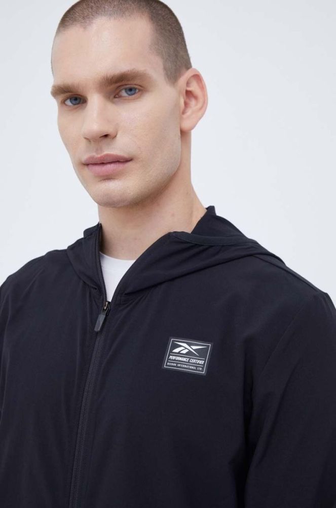 Куртка для тренувань Reebok Performance Certified Vector колір чорний перехідна фото 4