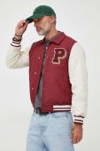 Куртка Pepe Jeans BARNOLD чоловіча колір бордовий перехідна
