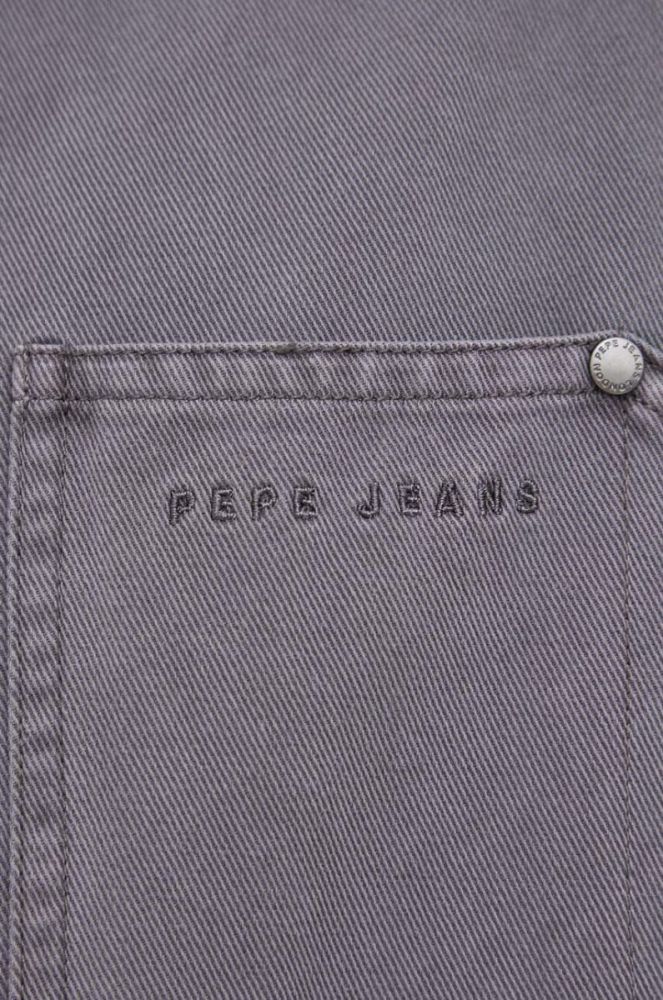 Джинсова куртка Pepe Jeans Blaine чоловіча колір сірий перехідна фото 5