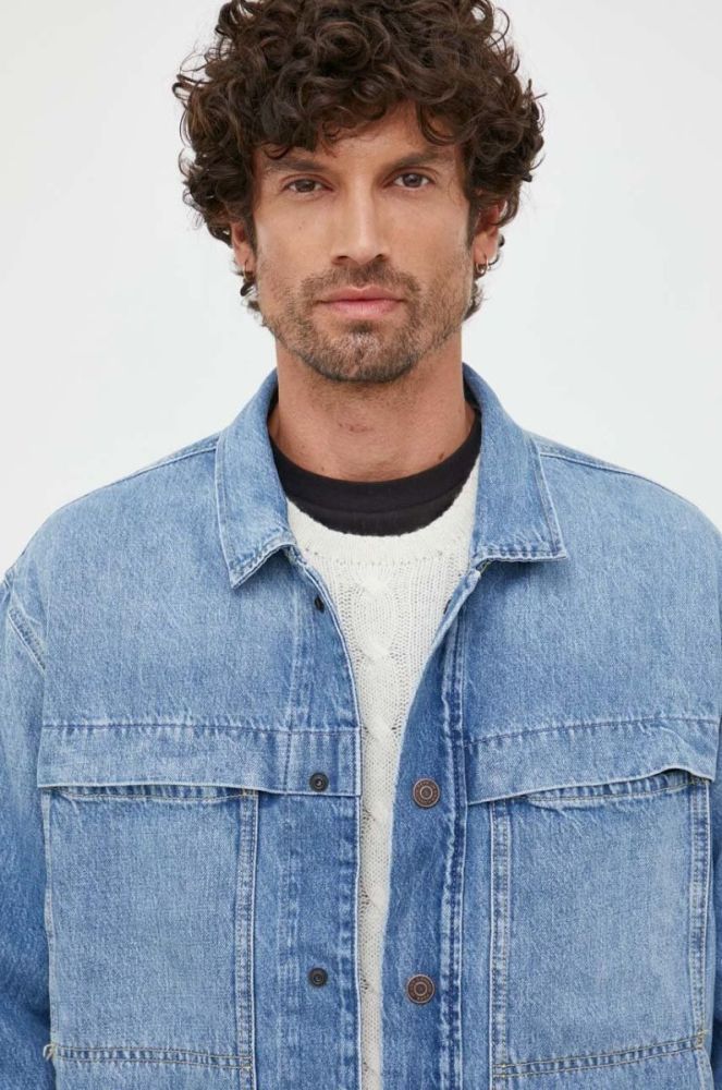 Джинсова куртка Pepe Jeans чоловіча перехідна колір блакитний (3454273) фото 4