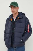 Куртка Alpha Industries Hooded Puffer FD колір синій зимова