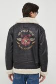 Куртка Alpha Industries B3 FL Custom чоловіча колір чорний перехідна