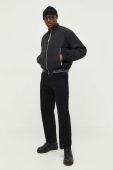 Куртка-бомбер Karl Lagerfeld Jeans чоловічий колір чорний перехідна oversize