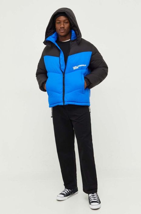 Куртка Karl Lagerfeld Jeans чоловіча колір чорний зимова oversize