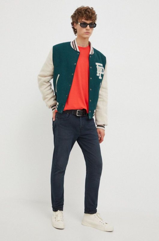 Вовняна куртка-бомбер Filling Pieces колір зелений перехідна oversize фото 2
