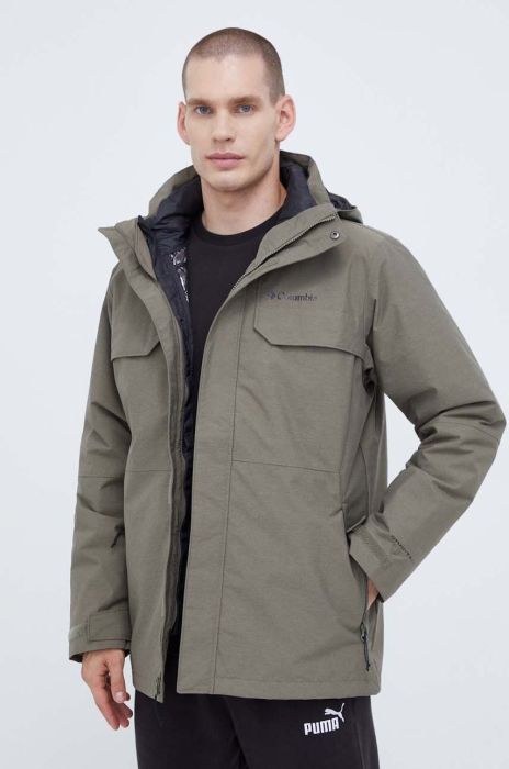 Куртка Columbia чоловіча колір зелений перехідна (3510274)