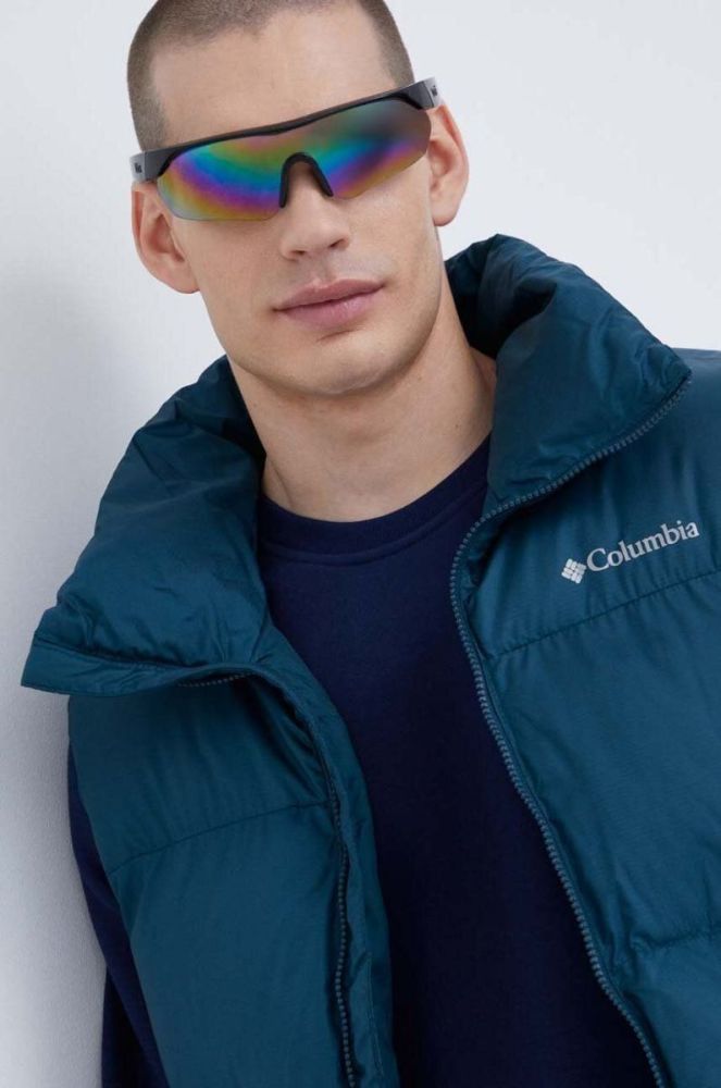 Безрукавка Columbia Puffect II чоловіча колір бірюзовий зимова фото 4
