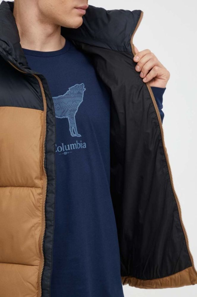 Безрукавка Columbia Puffect II чоловіча колір коричневий зимова фото 6