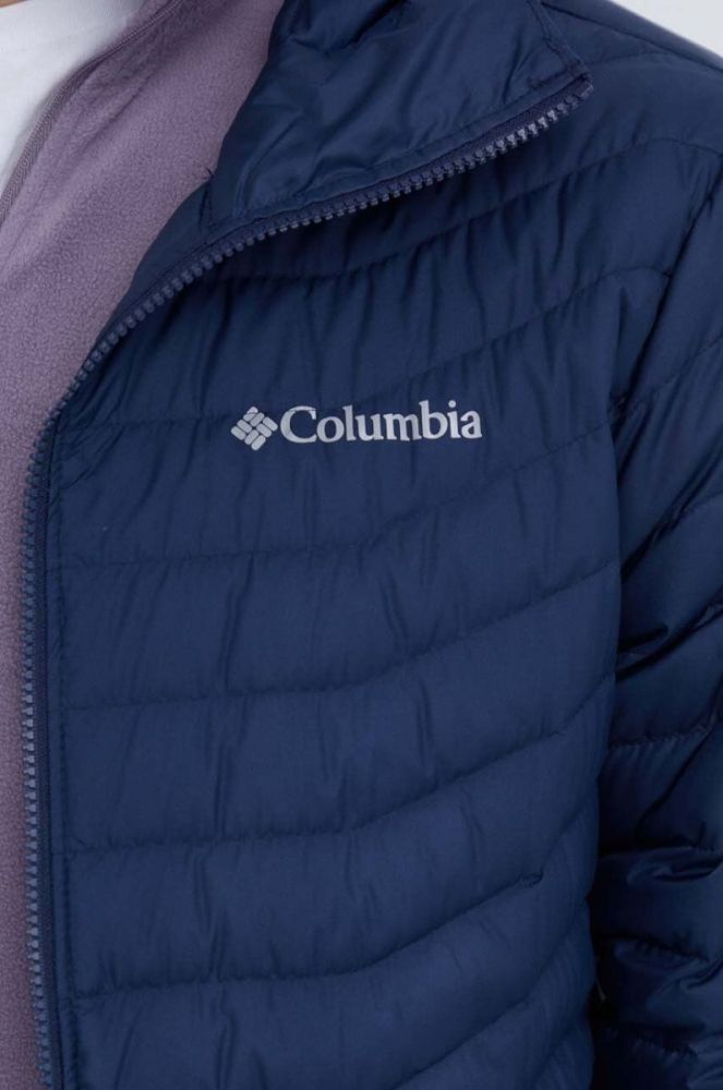 Пухова куртка Columbia чоловіча колір синій перехідна фото 5