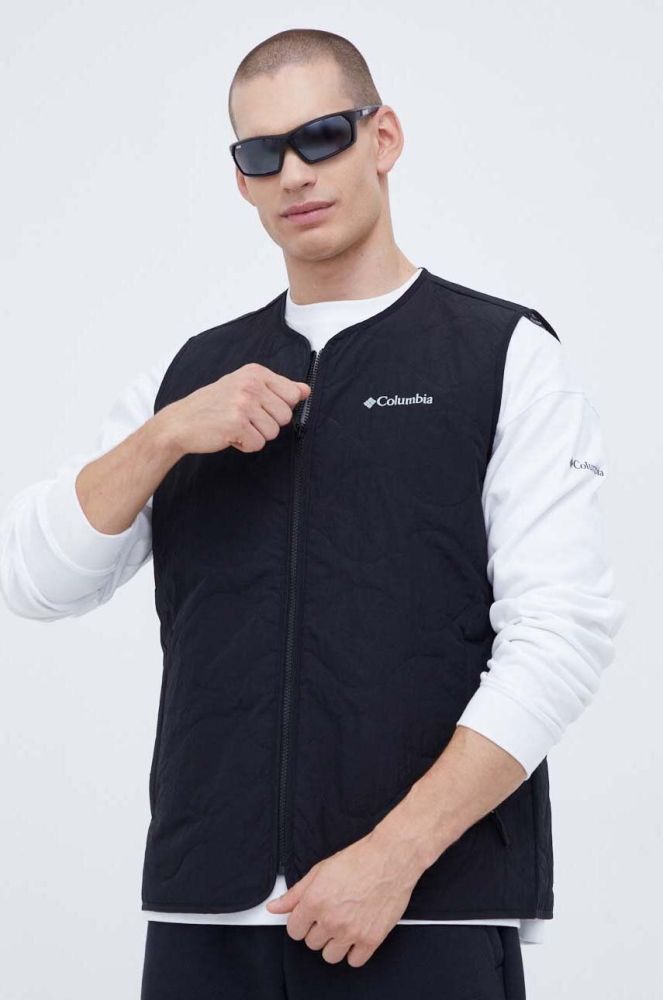 Безрукавка Columbia Birchwood™ Quilted чоловіча колір чорний перехідна