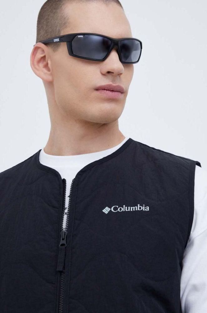 Безрукавка Columbia Birchwood™ Quilted чоловіча колір чорний перехідна фото 4