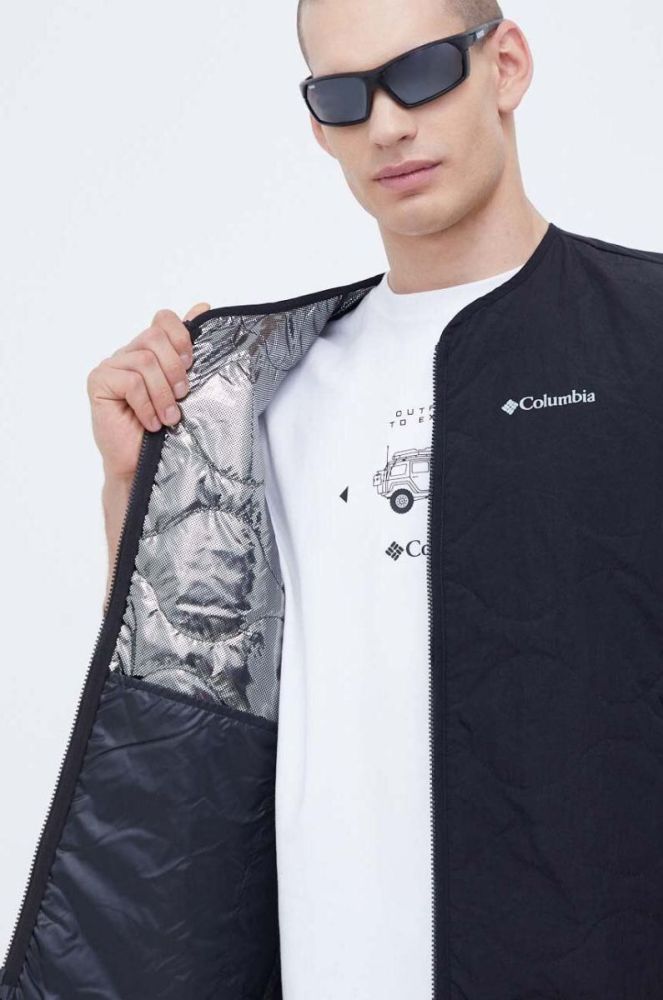 Безрукавка Columbia Birchwood™ Quilted чоловіча колір чорний перехідна фото 6