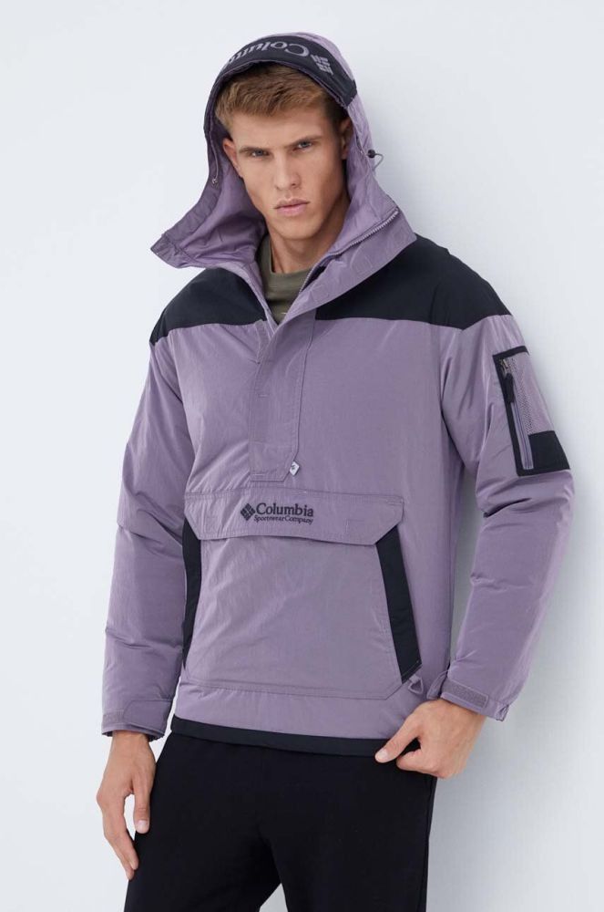 Куртка Columbia чоловіча колір фіолетовий перехідна