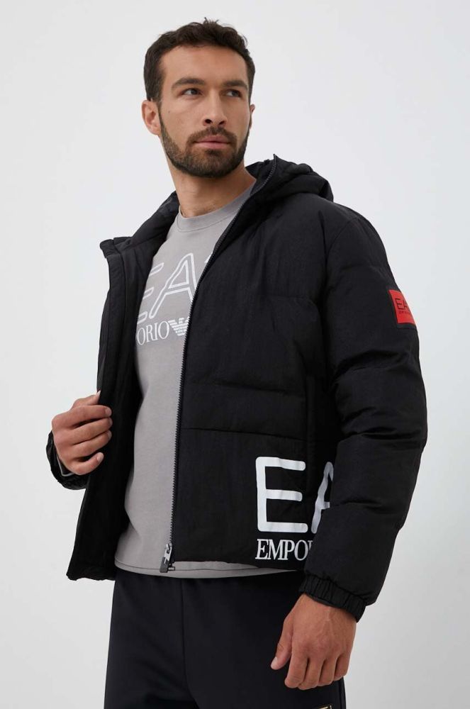 Куртка EA7 Emporio Armani чоловіча колір чорний зимова (3409429)