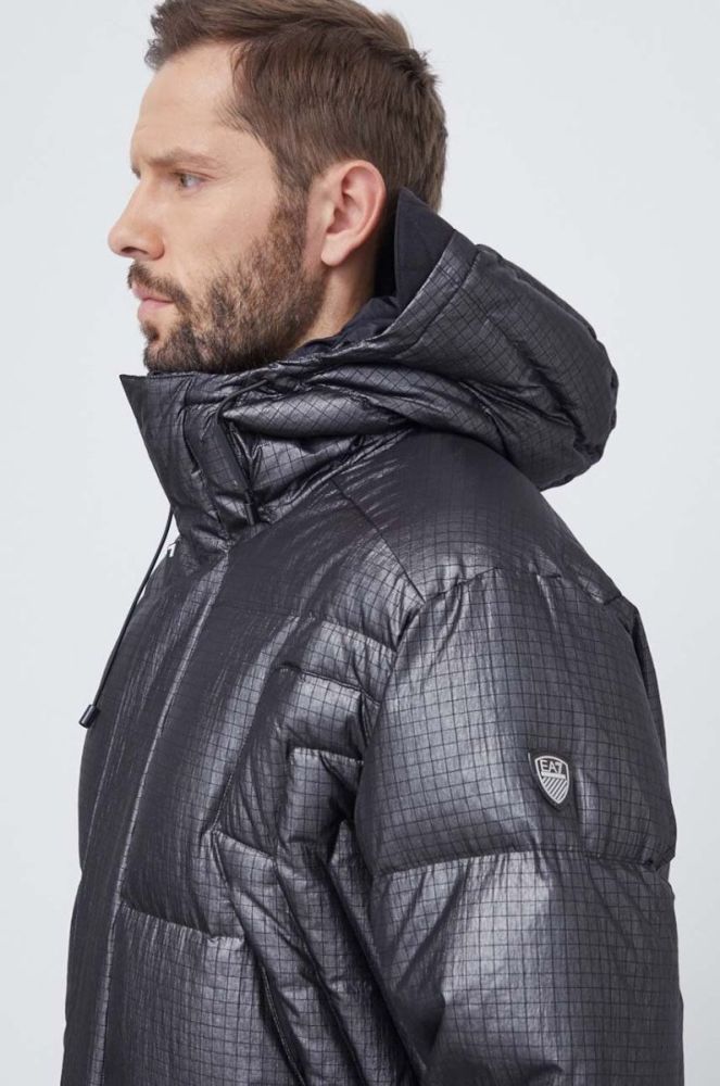 Пухова куртка EA7 Emporio Armani чоловіча колір чорний зимова (3674194) фото 6