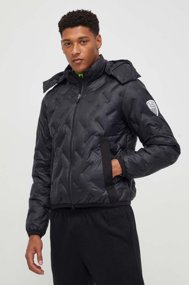 Куртка EA7 Emporio Armani чоловіча колір чорний зимова (3625494)