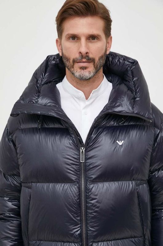 Пухова куртка Emporio Armani чоловіча колір синій зимова (3598016)