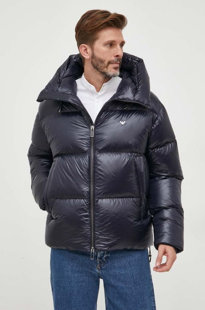Пухова куртка Emporio Armani чоловіча колір синій зимова (3598016) фото 4